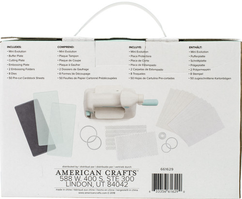 Mini Evolution Die Cut Machine Kit-White - 661629 Mini Evolution Die Cut Machine Kit-White - 661629