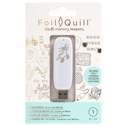 We R Foil Quill USB Artwork Drive-Icons & Words - WR660688 - 633356606888