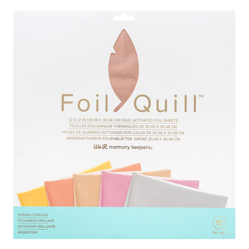 We R Foil Quill 12"X12" Foil Sheets 15/Pkg-Shining Starling-3 Each Of 5 Colors - 5A002K5D-026 - 633356610267