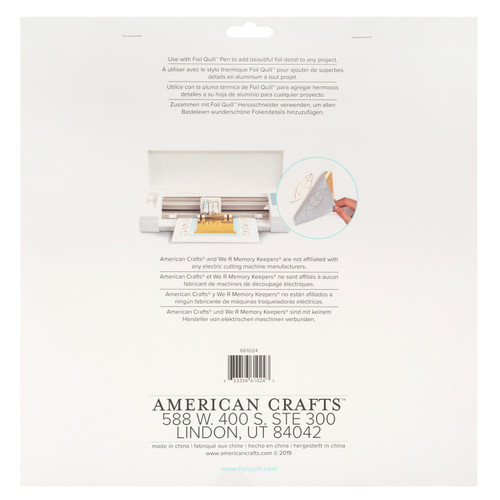 We R Foil Quill 12"X12" Foil Sheets 15/Pkg-Gold Finch - WR661-024