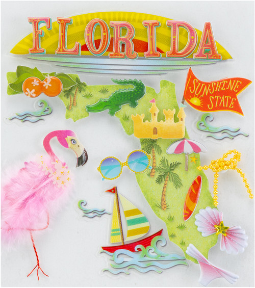 Jolee's Boutique Dimensional Stickers-Florida - E5021860