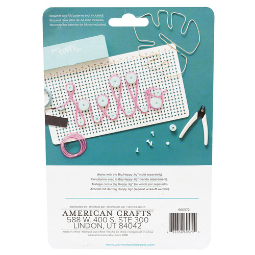 We R Memory Keepers Big Happy Jig Neon Wire 2pcs-Pink Vibes - BHJNW-572