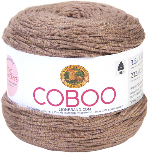 Lion Brand Coboo Yarn-Taupe - 835-125 - 023032030401