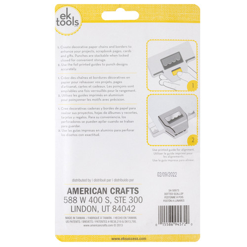 EK Large Edge Punch-Dotted Scallop, 1.25"X2.5" - E5450073