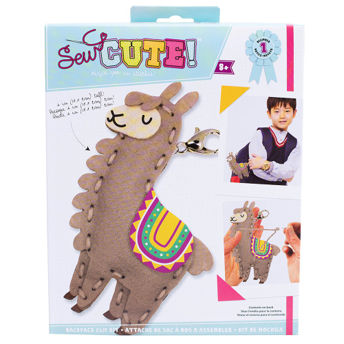 Colorbok Sew Cute! Felt Backpack Clip Kit-Llama - SCMINI-74001 - 765468740010