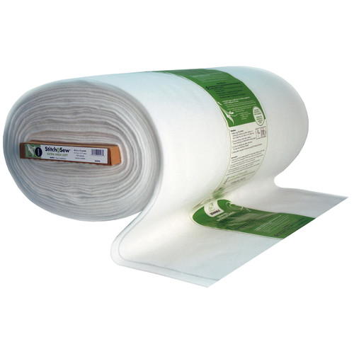 StitchnSew High Loft Sew-In Fleece-White 45"X15yd - Q2426 - 000943924265