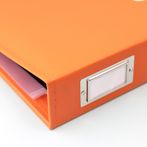 We R Classic Leather D-Ring Album 12"X12"-Orange Soda - WRRING12-60907 We R Classic Leather D-Ring Album 12"X12"-Orange Soda - WRRING12-60907