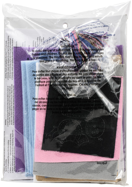 Bucilla Felt Stocking Applique Kit 18" Long-Playing In The Snow - 86975E Bucilla Felt Stocking Applique Kit 18" Long-Playing In The Snow - 86975E