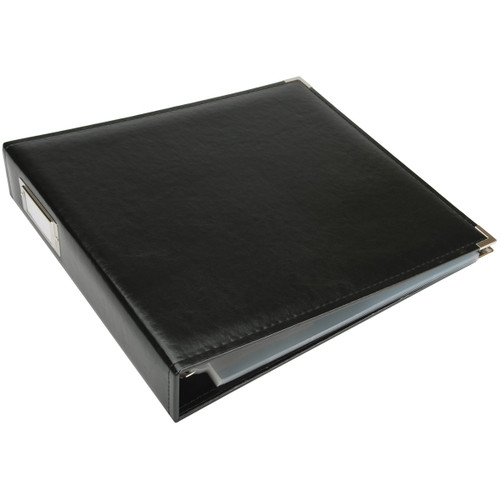 We R Classic Leather D-Ring Album 12"X12"-Black - WRRING12-60910