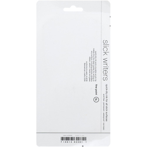 Slick Writer Marker Pens 5/Pkg-Fine Point-Black/Blue/Red/Green/Purple - 62061