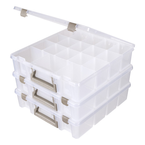 ArtBin Super Satchel 3-15 Compartments-15.25"X14"X3.5" Translucent - 9007AB - 071617005276