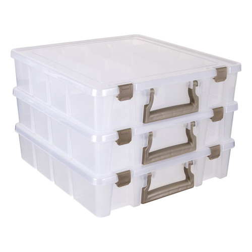 ArtBin Super Satchel w/Removable Dividers-15.25"X14"X3.5" Translucent - 9007AB