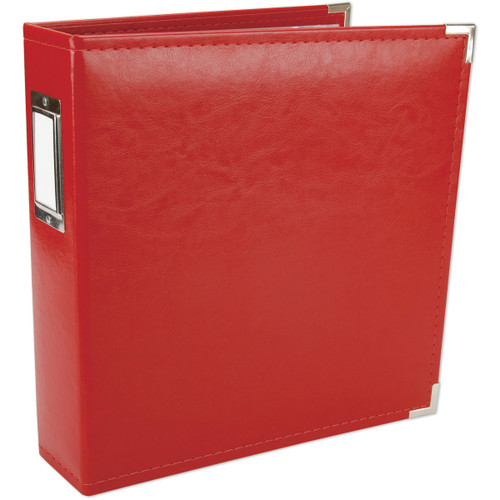 We R Classic Leather D-Ring Album 8.5"X11"-Real Red - WRRING8-60131