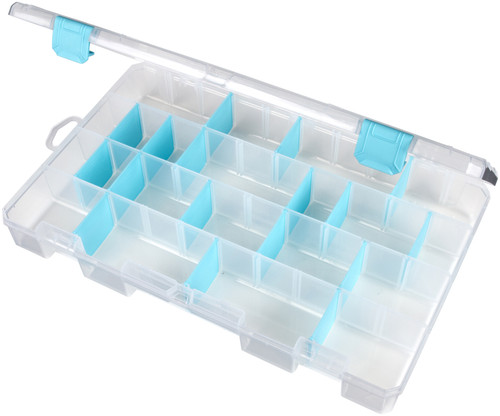 ArtBin Tarnish Inhibitor Solutions Box 4-15 Compartments-14"X8.5"X2" Translucent - 6857AG