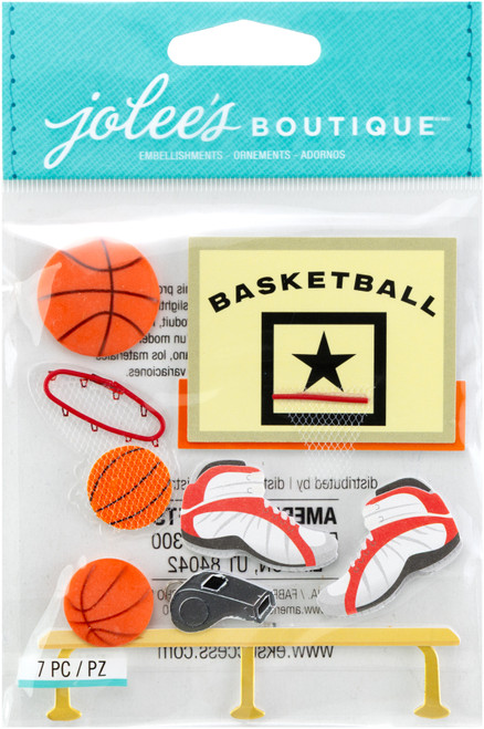 Jolee's Boutique Dimensional Stickers-Basketball - E5020242 - 015586847765