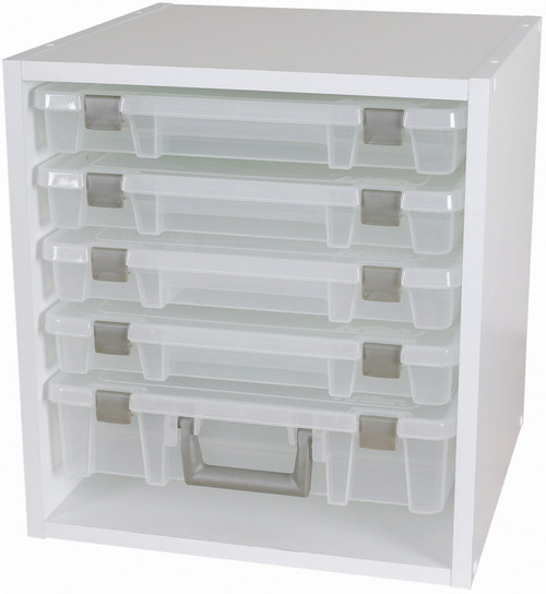 ArtBin Super Satchel Cube - Empty-15.5"X16.75"X15.625" White - 6855SC