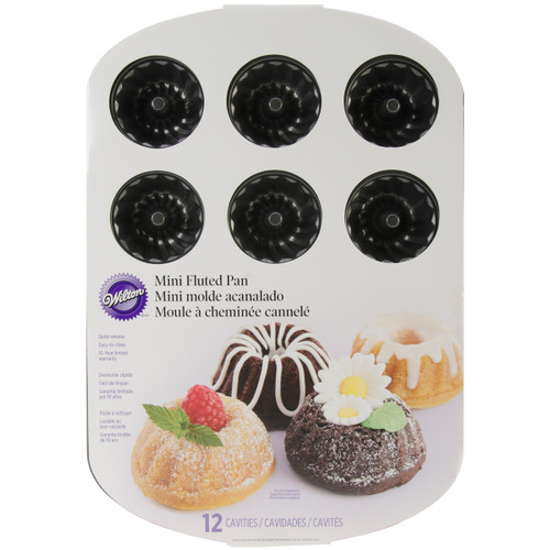 Mini Fluted Pan-12 Cavity 17"X11.25" - W0557 - 070896405579