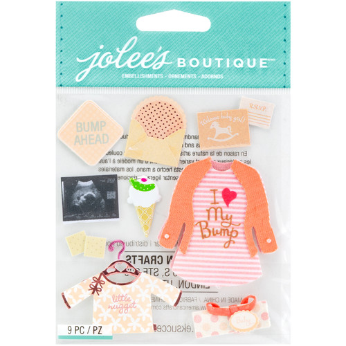 Jolee's Boutique Dimensional Stickers-Baby Girl Pregnancy - E5021616 - 015586977080