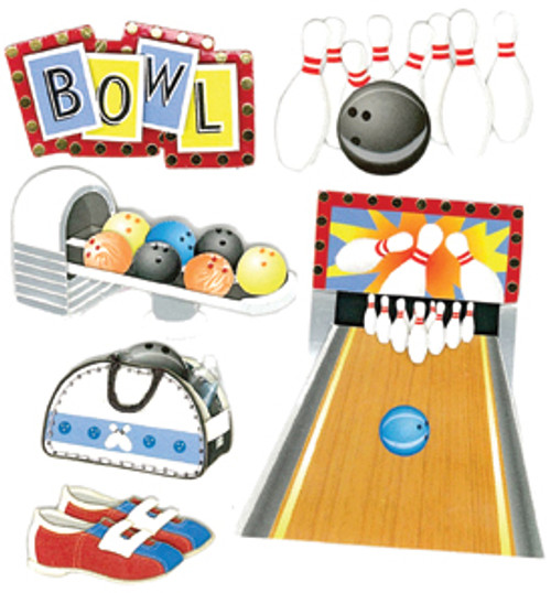 Jolee's Boutique Dimensional Stickers-Bowling Alley - E5020228 - 015586847697