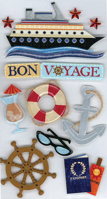 Jolee's Le Grande Dimensional Stickers-Bon Voyage - E5050085