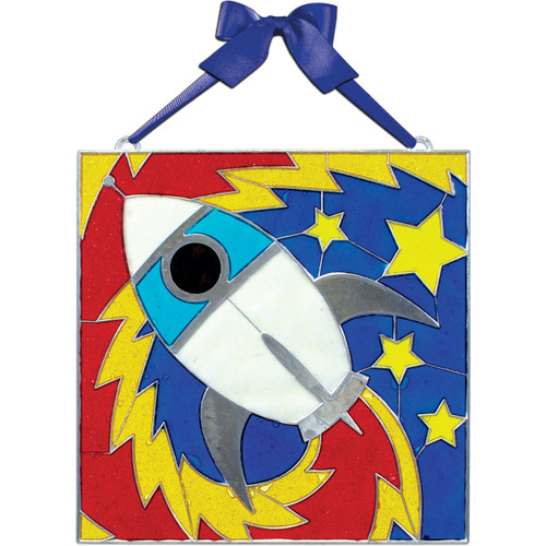 Colorbok Makit & Bakit Deluxe Suncatcher Kit-Rocket - 73329