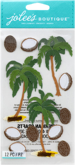 Jolee's Le Grande Dimensional Stickers-Coconut Palms - E5050066 - 015586862164