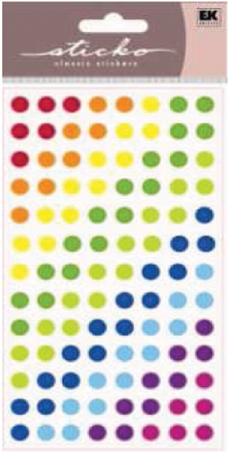 Sticko Dimensional Stickers-Dots - Brights - E5220016 - 015586866445