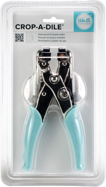 Crop-A-Dile Hole Punch & Eyelet Setter-Aqua - 70907 - 633356709077
