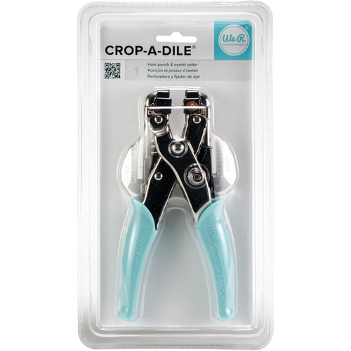 We R Crop-A-Dile Hole Punch & Eyelet Setter-Aqua - 70907 - 633356709077