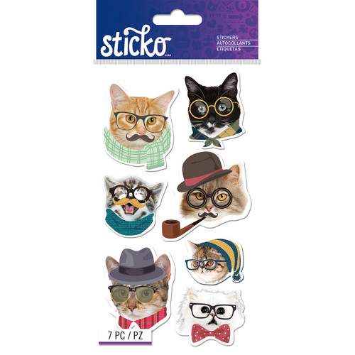 Sticko Stickers-Hipster Cats - E5201379 - 015586983234
