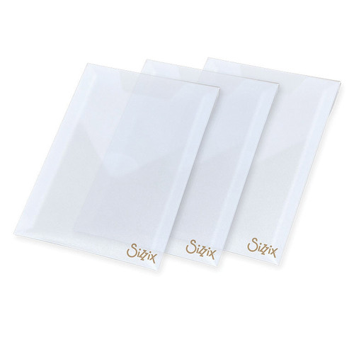 Sizzix Plastic Storage Envelopes 3/Pkg By Tim Holtz-For Dies & Stamps - 658729