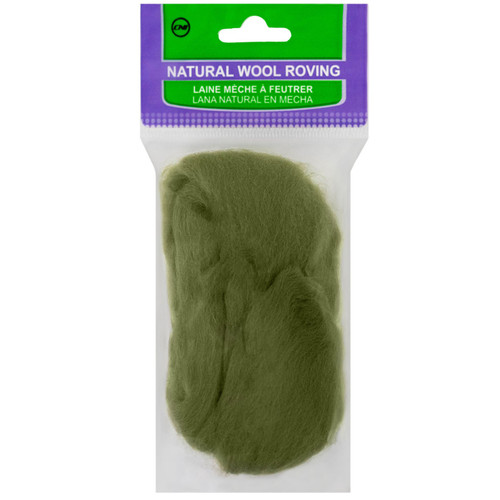 Clover Natural Wool Roving .3oz-Moss Green - 79R-7922 - 051221507229