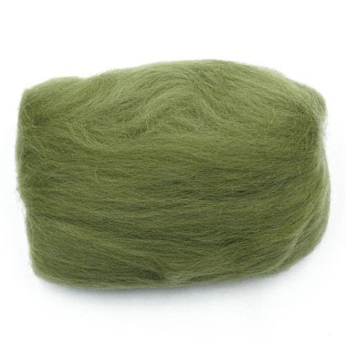 Clover Natural Wool Roving .3oz-Moss Green - 79R-7922 Clover Natural Wool Roving .3oz-Moss Green - 79R-7922