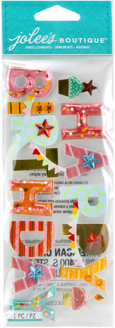 Jolee's Boutique Dimensional Stickers-Happy Birthday - E5060532 - 015586972382