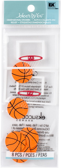 Jolee's By You Dimensional Stickers-Basketball - JJHD002B - 015586560688