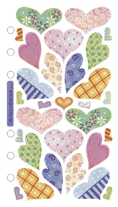 Sticko Vellum Stickers-Pastel Hearts - SPVM01