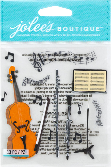 Jolee's Boutique Dimensional Stickers-Musical Trio - SPJB-087 - 015586585490