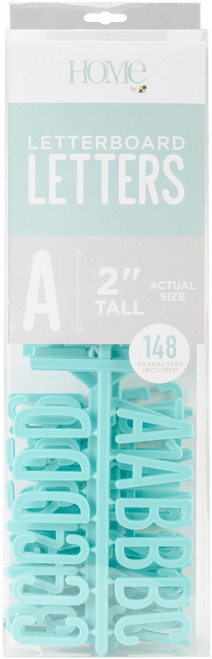 DCWV Letterboard Letters & Characters 2" 148/Pkg-Teal - LP006000-4 - 611356314866