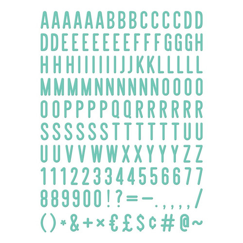 DCWV Letterboard Letters & Characters 2" 148/Pkg-Teal - LP006000-4
