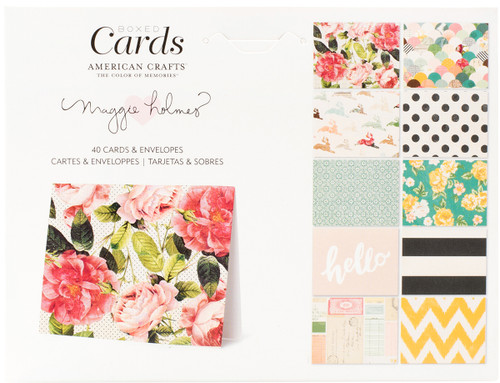 American Crafts A2 Cards W/Envelopes (4.375"X5.75") 40/Box-Maggie Holmes Open Book - 347052