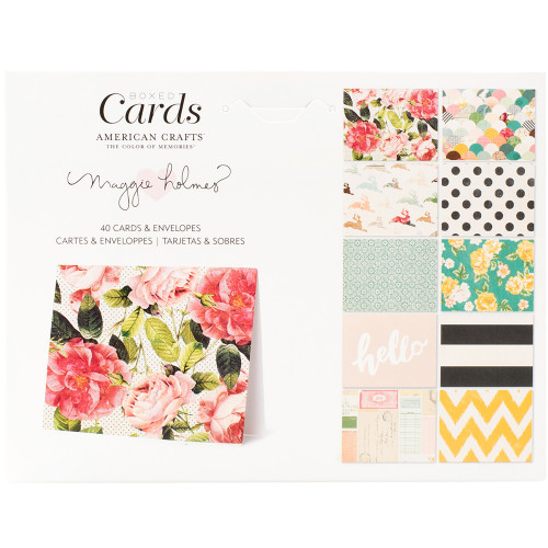 American Crafts A2 Cards W/Envelopes (4.375"X5.75") 40/Box-Maggie Holmes Open Book - 347052