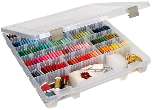 ArtBin Super Satchel Slim 8-28 Compartments-15.25"X14"X2" Translucent - 9101AB ArtBin Super Satchel Slim 8-28 Compartments-15.25"X14"X2" Translucent - 9101AB