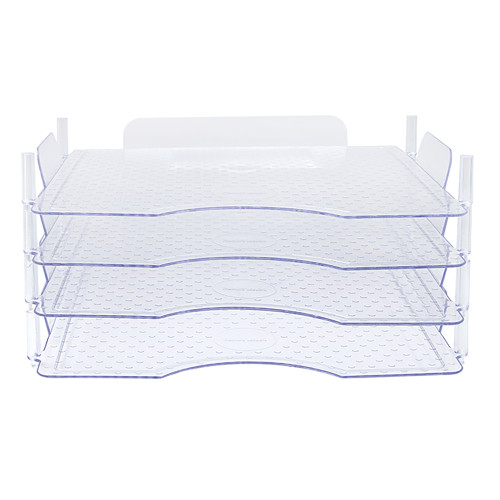 We R Stackable Acrylic Paper Trays 4/Pkg-Clear 12"X13" - 660476
