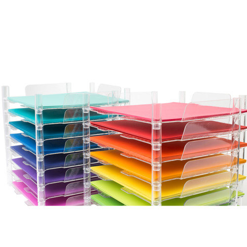 We R Stackable Acrylic Paper Trays 4/Pkg-Clear 12"X13" - 660476