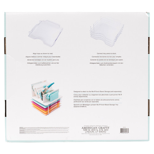We R Stackable Acrylic Paper Trays 4/Pkg-Clear 12"X13" - 660476