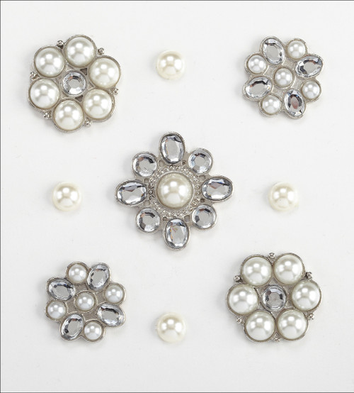 Jolee's Boutique Dimensional Stickers-Pearl & Gem Clusters - E5021076 - 015586917451