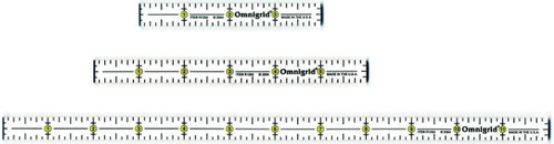 Omnigrid Marking Ruler Trio 3/Pkg-4", 6" & 12" - R1264S
