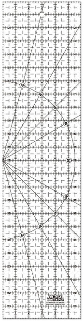 OLFA Frosted Advantage Non-Slip Ruler "The Essential"-6"X24" - QR6X24
