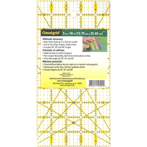 Omnigrid ruler 5"X10"- - R510 - 762511105109