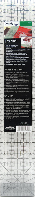 OmniEdge By Omnigrid Non-Slip Quilter's Ruler 3"X18"- - RE318 - 762511503189